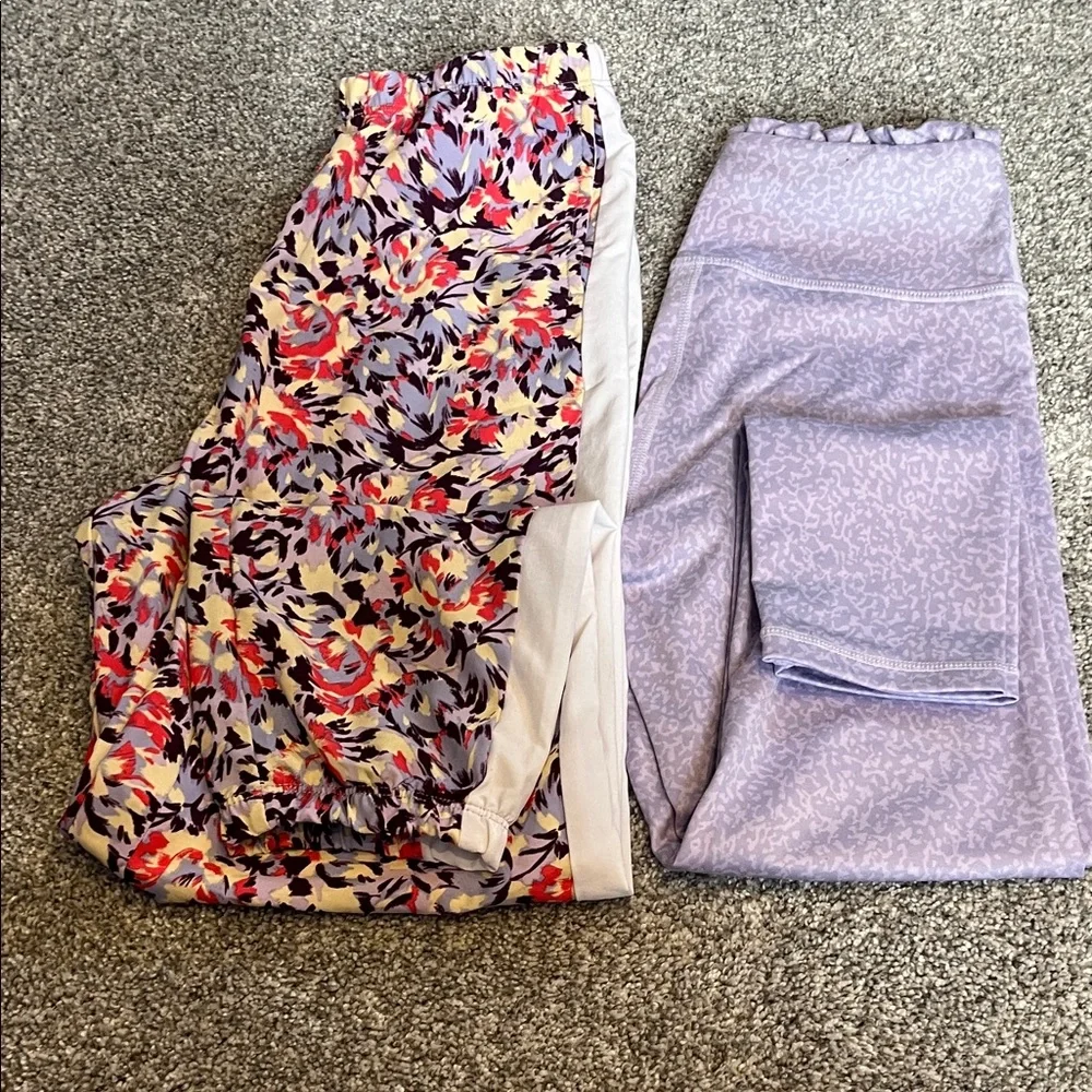 Zella Pants: Lot of 2 pairs of pants, girls 7/8. Jogger and legging. Purple